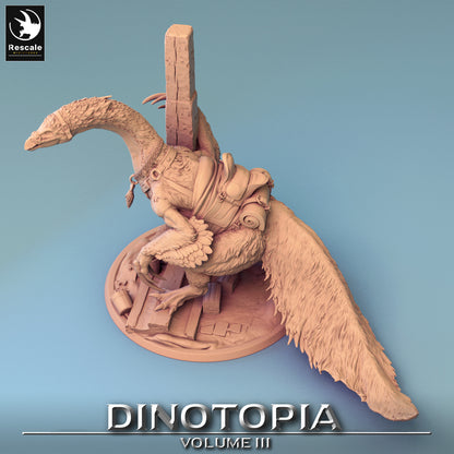 Therizinosaurus Tower Solo - Dinotopia - 32mm Tabletop RPG Mini - Qumi - Rescale Miniatures Quality Miniatures - Qumi