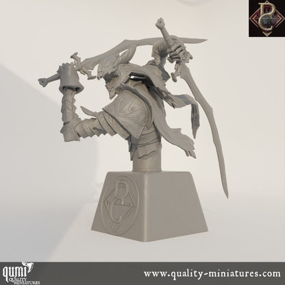 The Sorrow of Terrimor Bust - 75mm 110mm Tabletop RPG Mini - Qumi - Parasite Collectibles