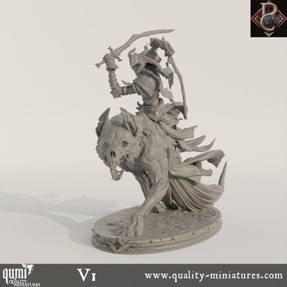 The Sorrow of Terrimor Wolf - 32mm - Xl size Tabletop RPG Mini - Qumi - Parasite Collectibles