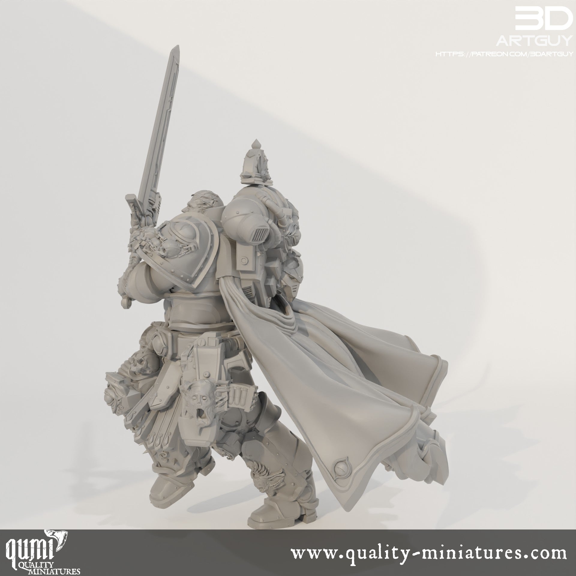 Traitor Commander - 32mm Tabletop RPG Mini - Qumi Quality Miniatures - Qumi