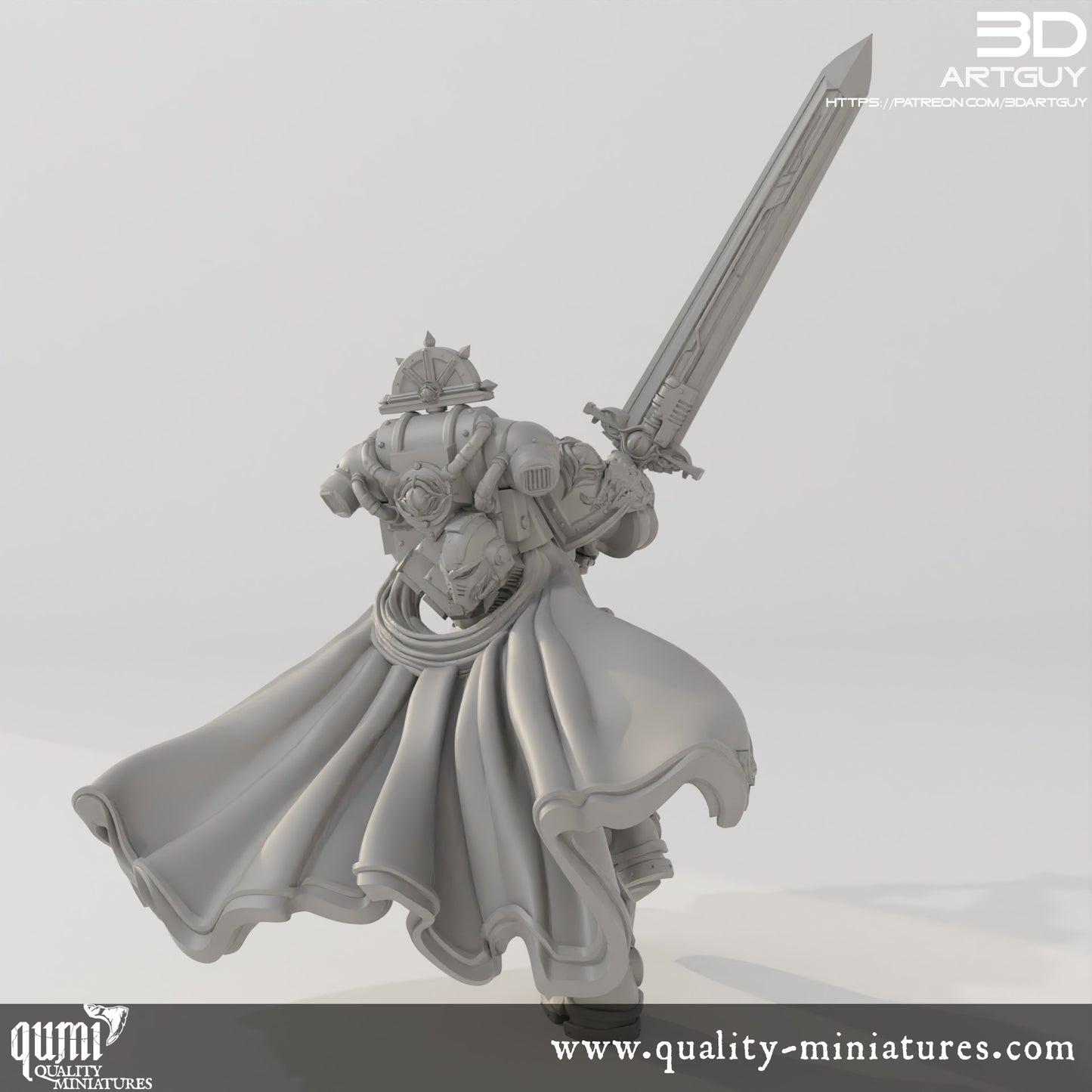 Traitor Commander - 32mm Tabletop RPG Mini - Qumi Quality Miniatures - Qumi