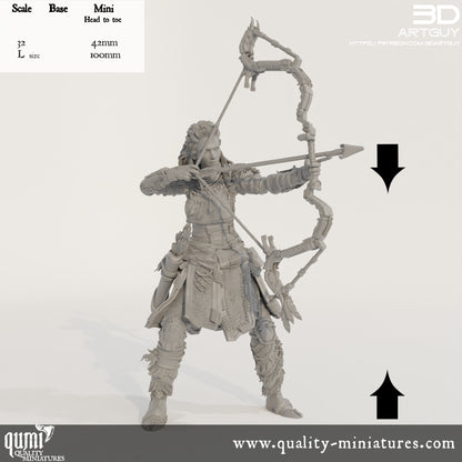 Tribal Warrior - 32mm Tabletop RPG Mini - Qumi Quality Miniatures - Qumi