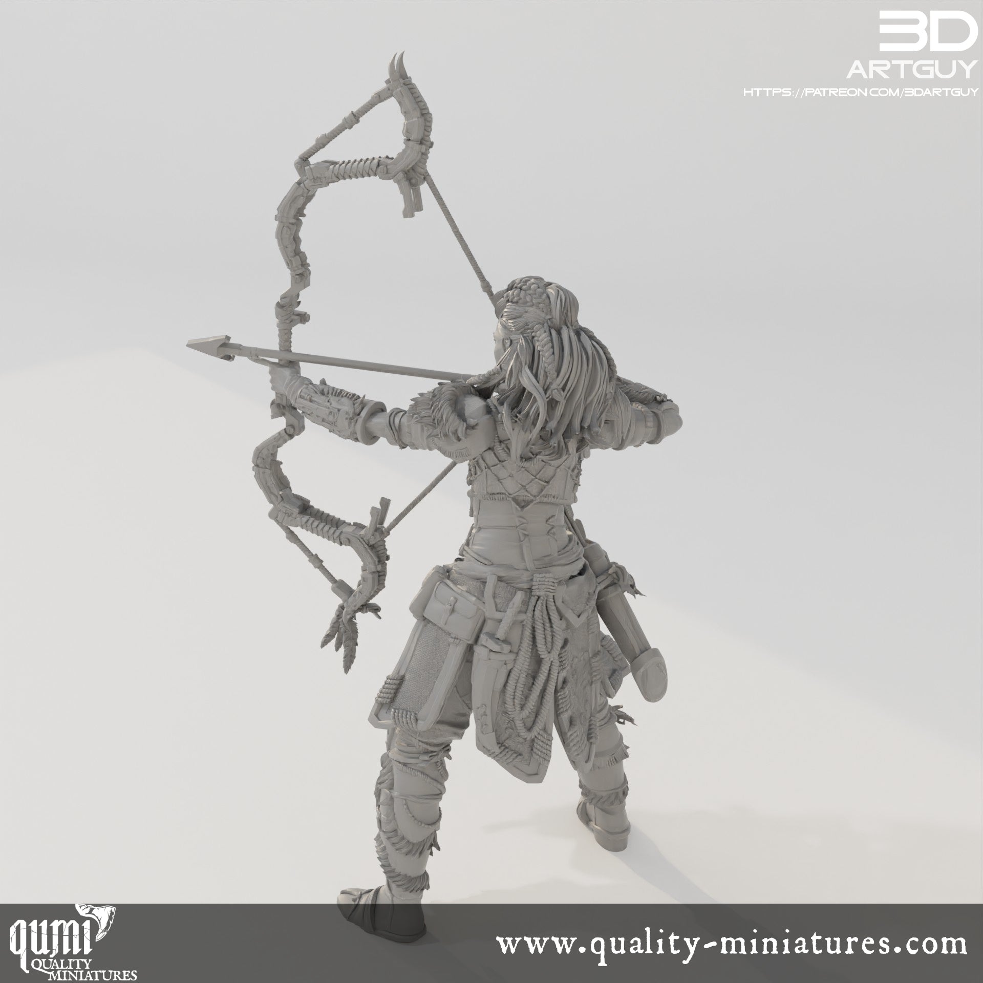 Tribal Warrior - 32mm Tabletop RPG Mini - Qumi Quality Miniatures - Qumi