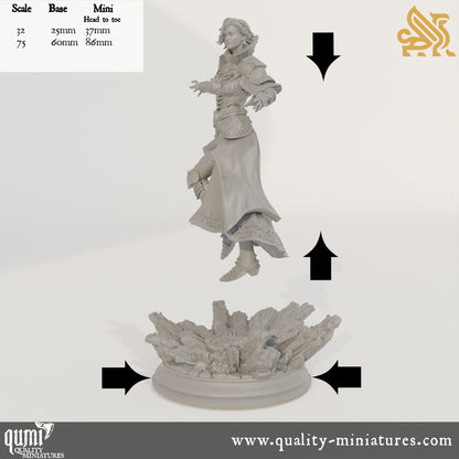 Violet - Leader of the Psithars - 32mm 75mm Tabletop RPG Mini - Qumi - DM Stash Quality Miniatures - Qumi