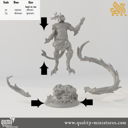 Voskathar - Dragonborn of the Tides - 32mm 75mm Tabletop RPG Mini - Qumi - DM Stash