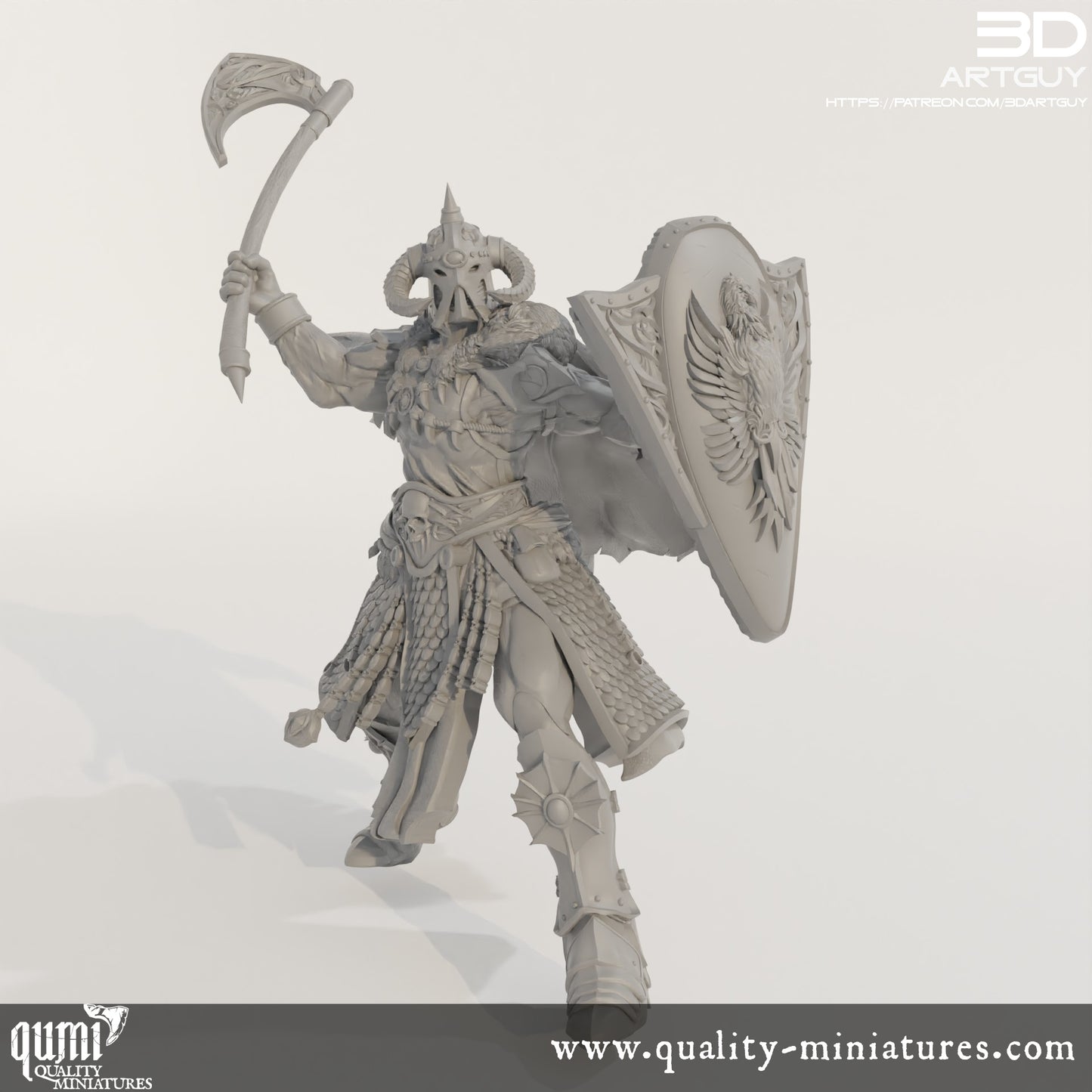 Warrior - 32mm Tabletop RPG Mini - Qumi Quality Miniatures - Qumi