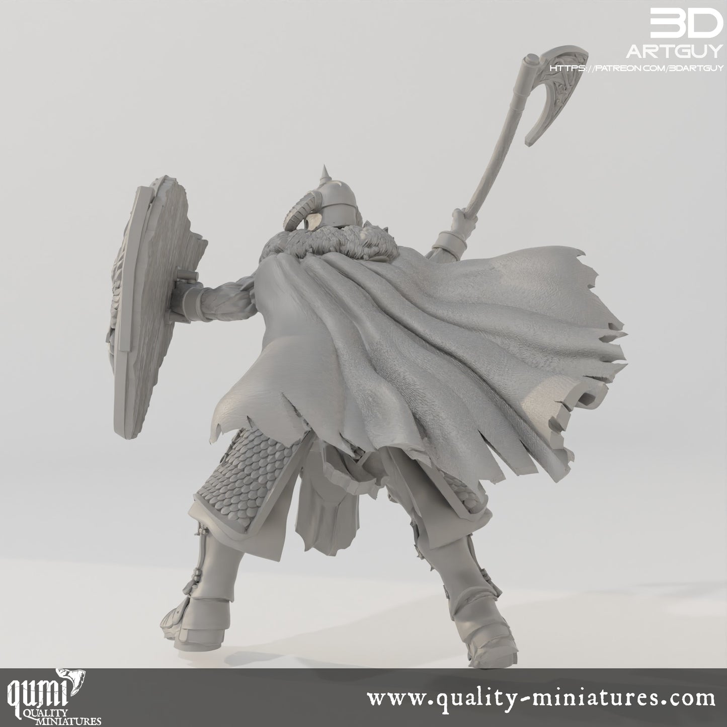 Warrior - 32mm Tabletop RPG Mini - Qumi Quality Miniatures - Qumi