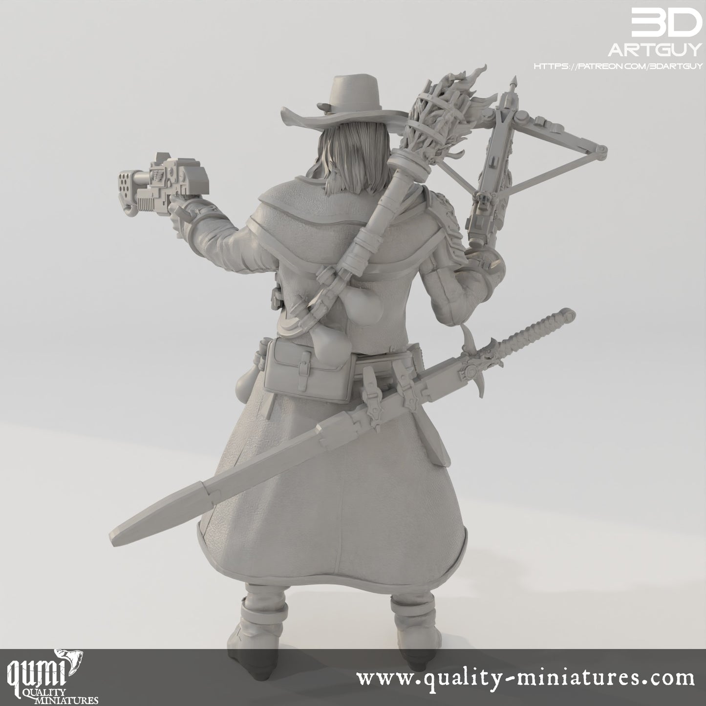 Witch Hunter - 32mm Tabletop RPG Mini - Qumi Quality Miniatures - Qumi