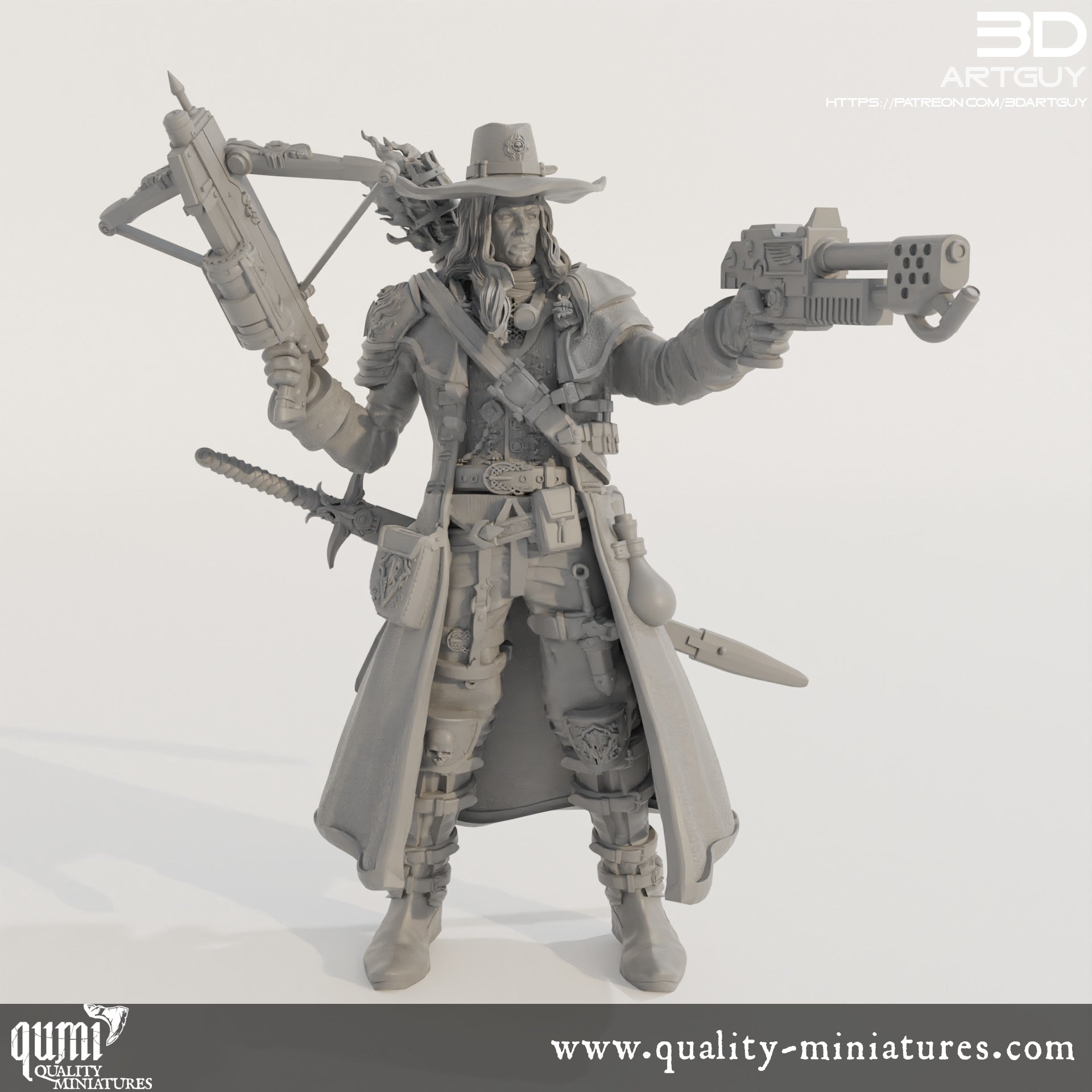 Witch Hunter - 32mm Tabletop RPG Mini - Qumi Quality Miniatures - Qumi