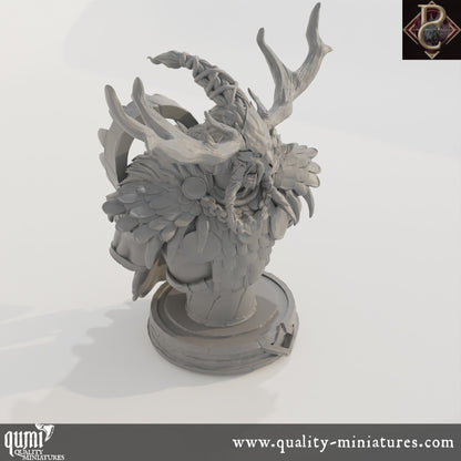 Worfar Bust - 32mm Tabletop RPG Mini - Qumi - Parasite Collectibles Quality Miniatures - Qumi