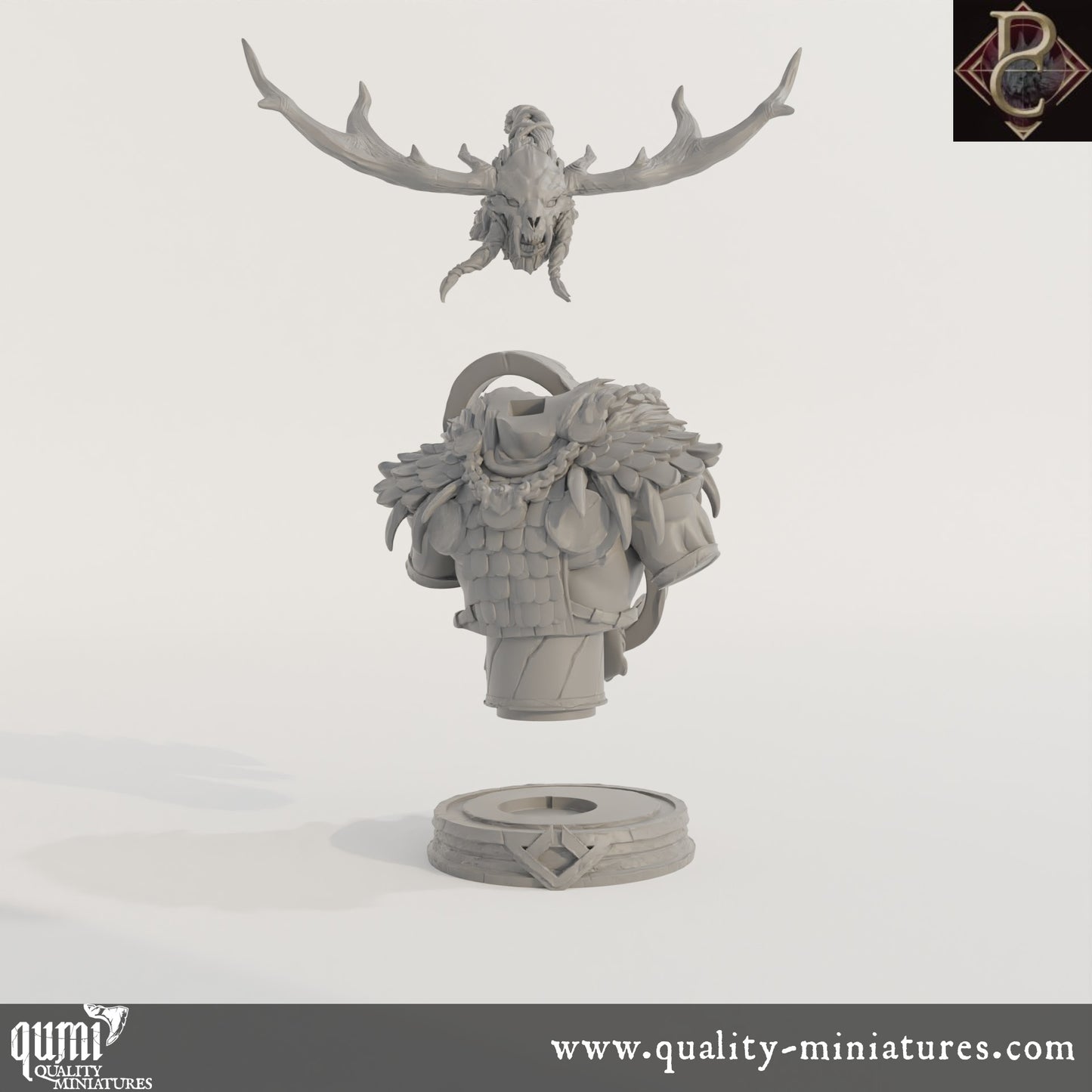 Worfar Bust - 32mm Tabletop RPG Mini - Qumi - Parasite Collectibles Quality Miniatures - Qumi