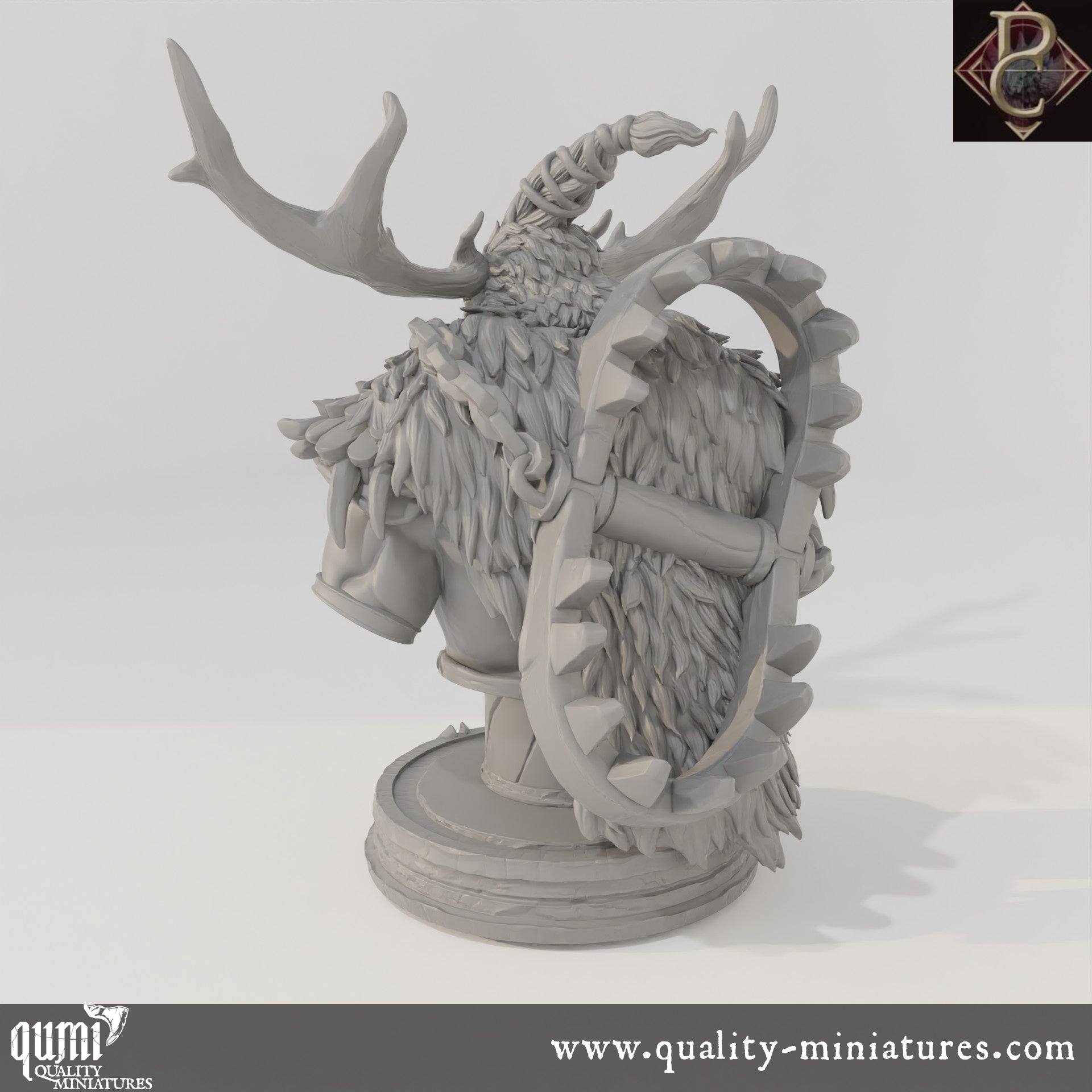 Worfar Bust - 32mm Tabletop RPG Mini - Qumi - Parasite Collectibles Quality Miniatures - Qumi