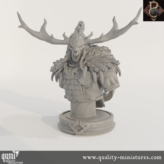 Worfar Bust - 32mm Tabletop RPG Mini - Qumi - Parasite Collectibles Quality Miniatures - Qumi