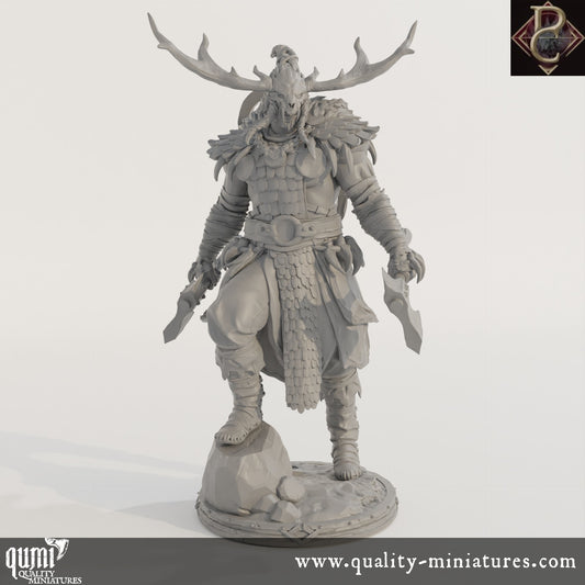 Worfar The Beastbonded - 32mm Tabletop RPG Mini - up to XL Size - Qumi - Parasite Collectibles Quality Miniatures - Qumi