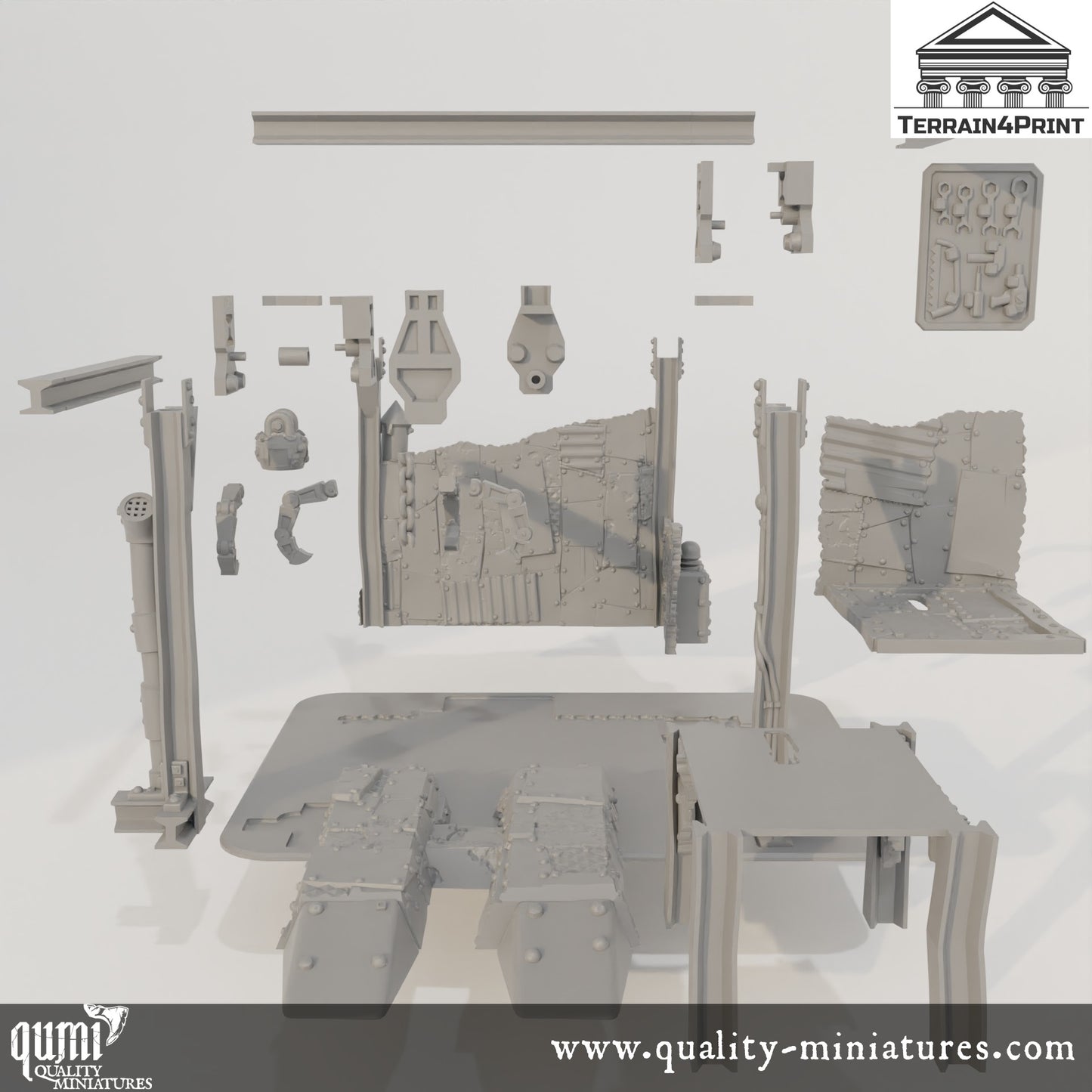 Workshop - Rivet City - Resin Print - Tabletop RPG Terrain - Terrain4Print - Qumi Quality Miniatures - Qumi