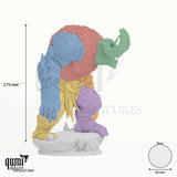 Abominable Yeti tabletop miniature - 178 mm tall, 98 mm base, 6+1 part assembly - Rescale Miniatures 3D print by Qumi