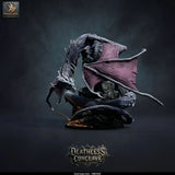 Adult Ghost Dragon – Spectral Undead Dragon: ghost dragon tabletop miniature, designer preview from Rescale Miniatures's 'Oktober 2026' release, 3D-printed in resin by Qumi (view 2)