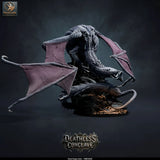 Adult Ghost Dragon – Spectral Undead Dragon: ghost dragon tabletop miniature, designer preview from Rescale Miniatures's 'Oktober 2026' release, 3D-printed in resin by Qumi (view 4)