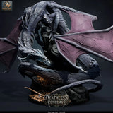 Adult Ghost Dragon – Spectral Undead Dragon: ghost dragon tabletop miniature, designer preview from Rescale Miniatures's 'Oktober 2026' release, 3D-printed in resin by Qumi (view 5)