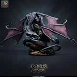 Adult Ghost Dragon – Spectral Undead Dragon: ghost dragon tabletop miniature, designer preview from Rescale Miniatures's 'Oktober 2026' release, 3D-printed in resin by Qumi