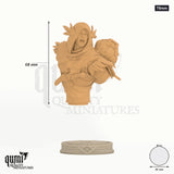 Aerithrian Wind Defender Miniature Bust 75mm - colour-coded parts render, 68 mm tall, 1 body part, 46 mm round base