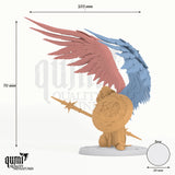 Humanoid Fighter Ascended Legion tabletop miniature (Block) - 70 mm tall - Rescale Miniatures 3D print by Qumi
