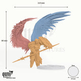 Humanoid Fighter Ascended Legion tabletop miniature (Charge) - 80 mm tall - Rescale Miniatures 3D print by Qumi