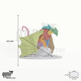 Dragon Dragon Astralyon Tabletop Miniature dragon miniature - assembly overview with colour-coded parts and measurements