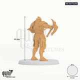 Exotic Aeterna Infantry Soldier tabletop miniature (V2 Axe Taunt) - 42 mm tall - Rescale Miniatures 3D print by Qumi