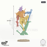 Belkey 150mm - colour-coded parts render, 197 mm tall, 6 body parts, 86 mm round base