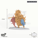 Boar Mounted tabletop miniature (V5 Boar Run) - 67 mm tall, 88x52 mm base - Rescale Miniatures 3D print by Qumi