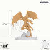 Humanoid Fighter Female Cambion Tabletop-Miniatur (Sword Airkick) - 47 mm hoch - Rescale Miniatures 3D-Druck von Qumi