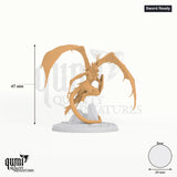 Humanoid Fighter Female Cambion Tabletop-Miniatur (Sword Ready) - 47 mm hoch - Rescale Miniatures 3D-Druck von Qumi