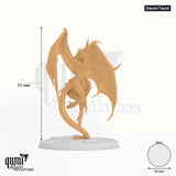 Humanoid Fighter Female Cambion Tabletop-Miniatur (Sword Taunt) - 55 mm hoch - Rescale Miniatures 3D-Druck von Qumi