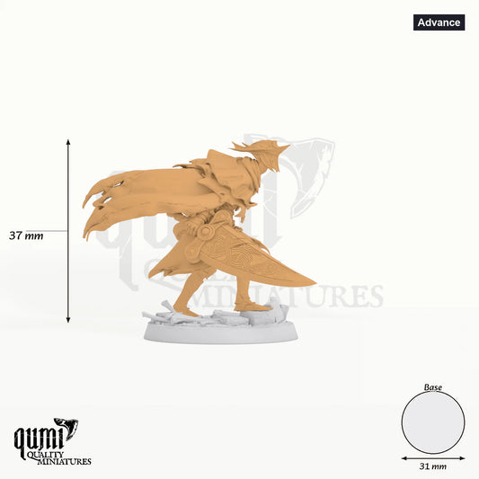 Hunter Cathedral Huntsmen Tabletop-Miniatur (Advance) - 37 mm hoch, 31 mm Base - Rescale Miniatures 3D-Druck von Qumi