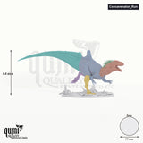 Concavenator tabletop miniature (V4 Run) - 64 mm tall, 77 mm base, 7+1 part assembly - Rescale Miniatures 3D print by Qumi