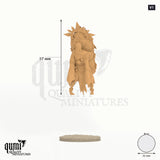 The Crownbound Penitents V1 - colour-coded parts render, 56 mm tall, 1 body part, 31 mm round base