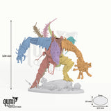 Cursed Colossus tabletop miniature - 108 mm tall, 103x69 mm base, 10+1 part assembly - Rescale Miniatures 3D print by Qumi