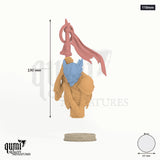 Custos Purgatorii Miniature Bust 110mm - colour-coded parts render, 190 mm tall, 3 body parts, 65 mm round base