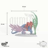 Dabeath Bat tabletop miniature (Check) - 60 mm tall, 86 mm wingspan, 73x43 mm base - Rescale Miniatures 3D print by Qumi