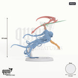 Death Ghost tabletop miniature (Attack) - 44 mm tall, 31 mm base, 4+1 part assembly - Rescale Miniatures 3D print by Qumi