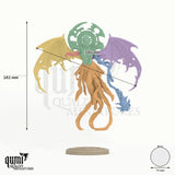 Hazabel Judicatrix of Sins - colour-coded parts render, 182 mm tall, 6 body parts, 73 mm round base