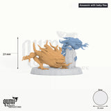 Devilish Flea tabletop miniature (Assassin with baby flea) - 19 mm tall, 31 mm base - Rescale Miniatures 3D print by Qumi