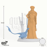 Discuss Woman tabletop miniature - 34 mm tall, 25 mm base, 2+1 part assembly - Rescale Miniatures 3D print by Qumi