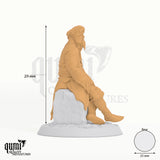 Look Elder Male tabletop miniature - 29 mm tall, 25 mm base, 1+1 part assembly - Rescale Miniatures 3D print by Qumi