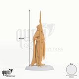 Tower Lord Male tabletop miniature - 48 mm tall, 25 mm base, 1+1 part assembly - Rescale Miniatures 3D print by Qumi