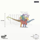 Diplodocus Caravan Tabletop-Miniatur (V1 mount) - 234 mm hoch, 184x93 mm Base - Rescale Miniatures 3D-Druck von Qumi