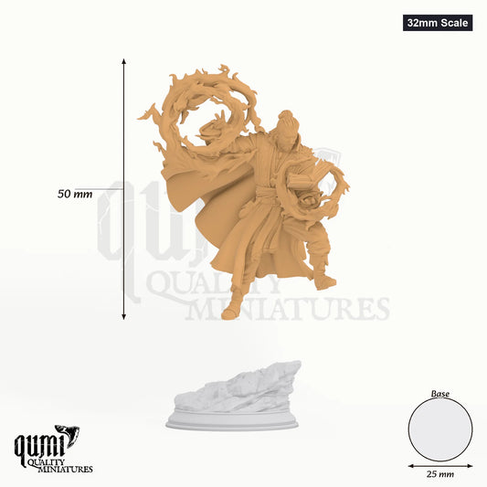 Aaron tabletop miniature (32mm Scale) - 50 mm tall, 25 mm base, 1+1 part assembly - DM Stash 3D print by Qumi