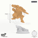 Achtum tabletop miniature (75mm Scale) - 75 mm tall, 56 mm base, 1+1 part assembly - DM Stash 3D print by Qumi