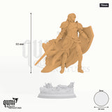 Alwine Tabletop-Miniatur (75mm) - 93 mm hoch, 60 mm Base, 1 Körperteil + 1 Base - DM Stash 3D-Druck von Qumi